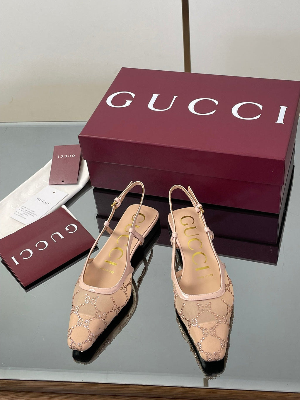 Gucci Cosmogonie GG Crystal Slingback Sandals – 2025 Early Autumn Collection