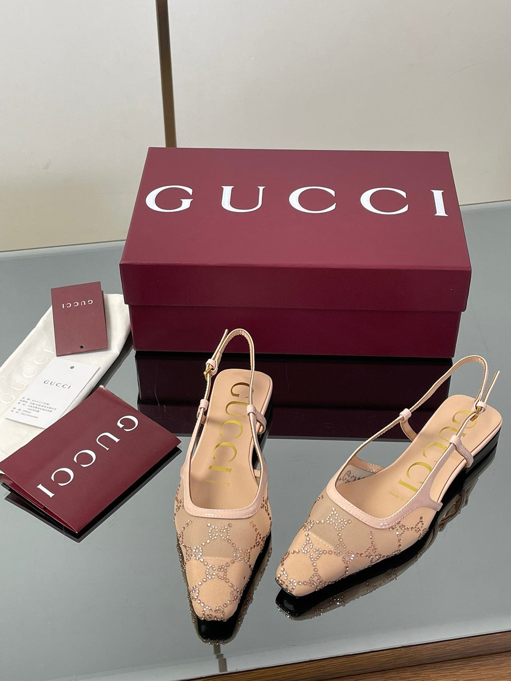 Gucci Cosmogonie GG Crystal Slingback Sandals – 2025 Early Autumn Collection