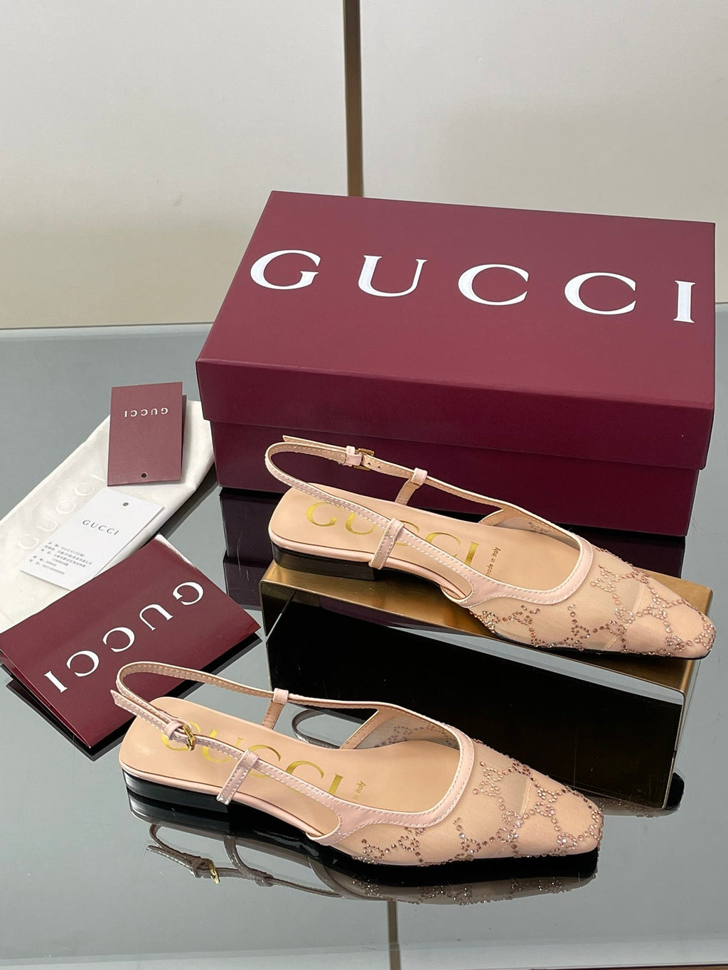 Gucci Cosmogonie GG Crystal Slingback Sandals – 2025 Early Autumn Collection