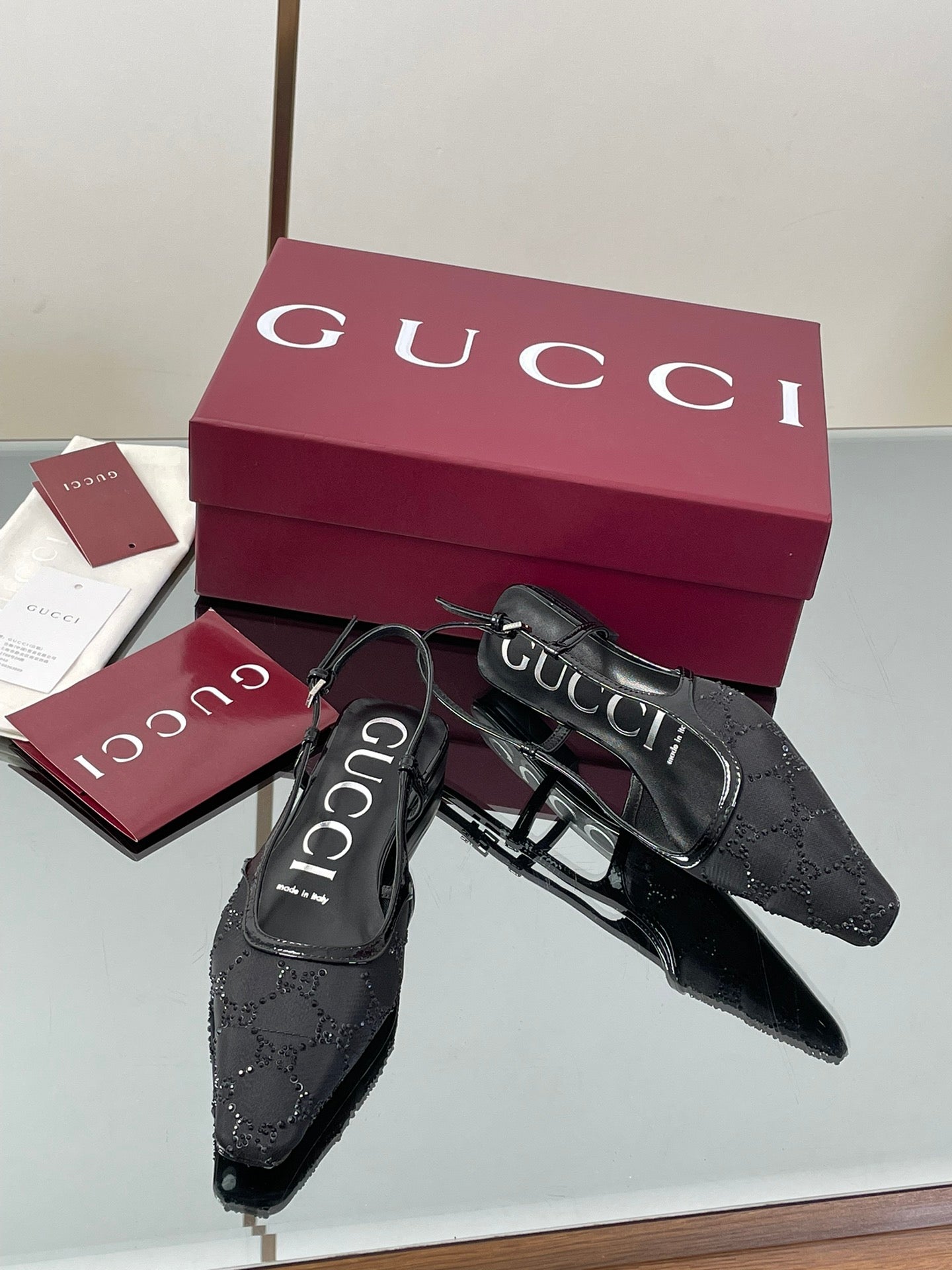 Gucci Cosmogonie GG Crystal Slingback Sandals – 2025 Early Autumn Collection