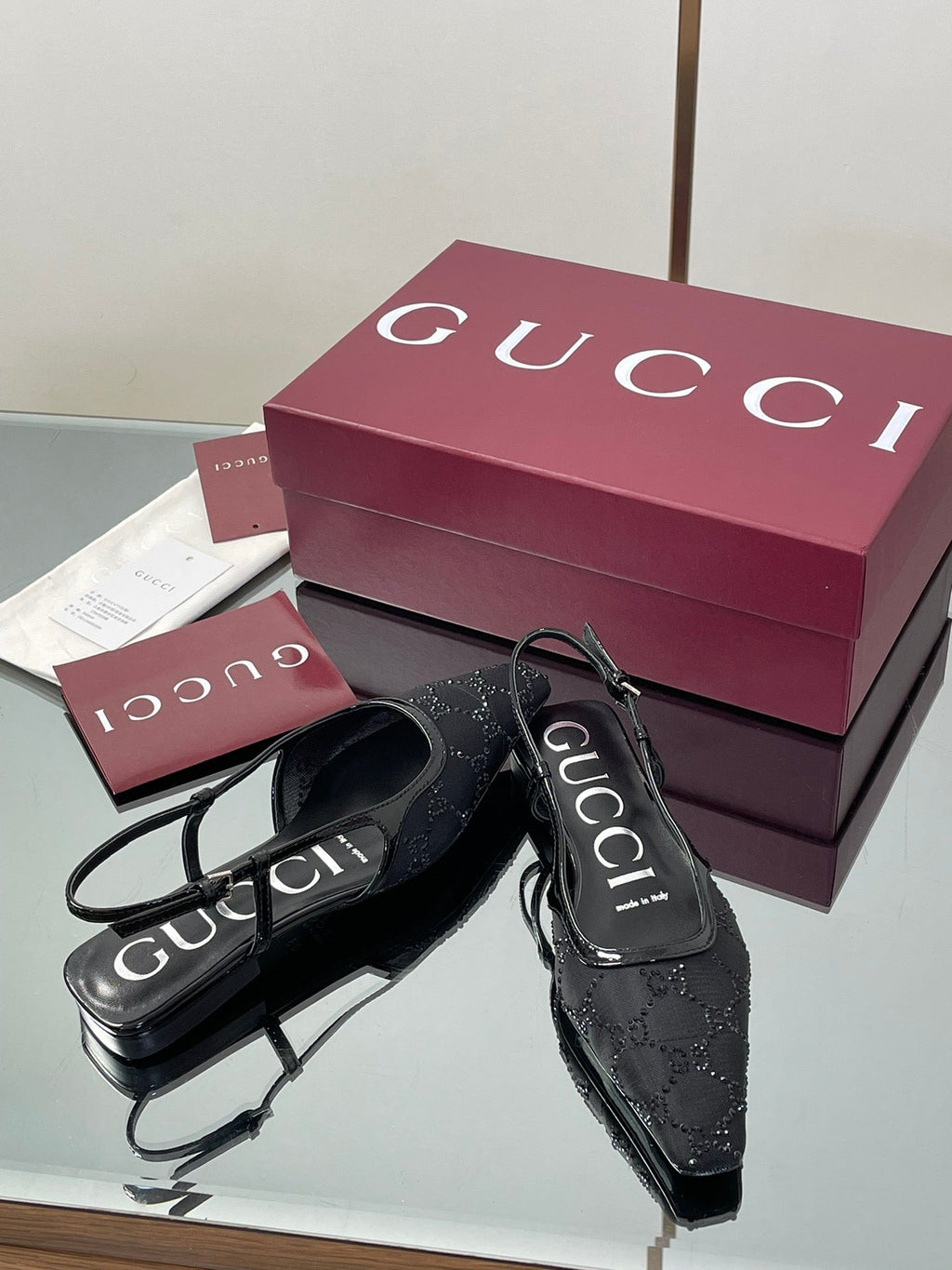 Gucci Cosmogonie GG Crystal Slingback Sandals – 2025 Early Autumn Collection