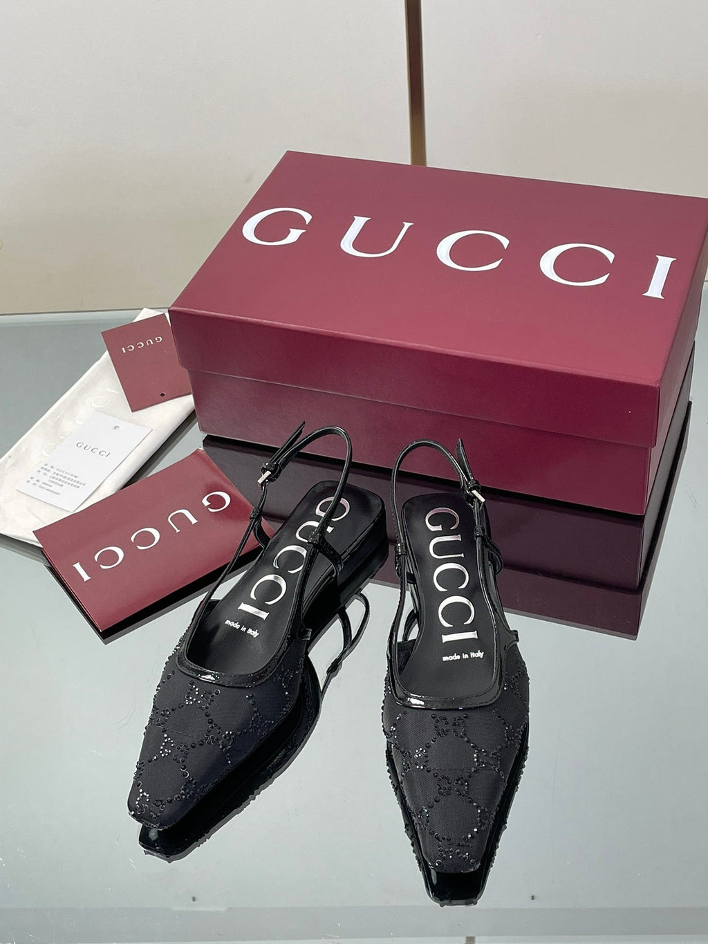 Gucci Cosmogonie GG Crystal Slingback Sandals – 2025 Early Autumn Collection