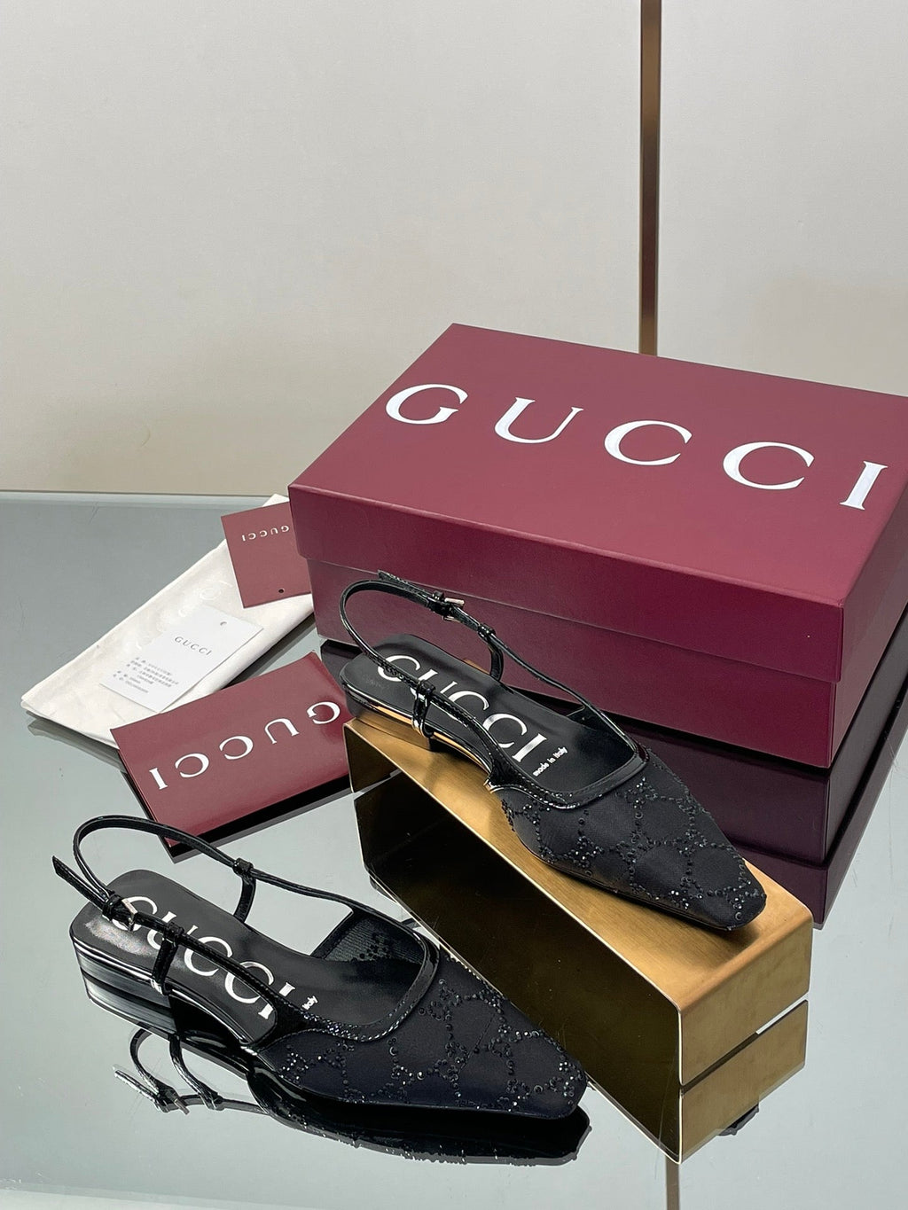 Gucci Cosmogonie GG Crystal Slingback Sandals – 2025 Early Autumn Collection