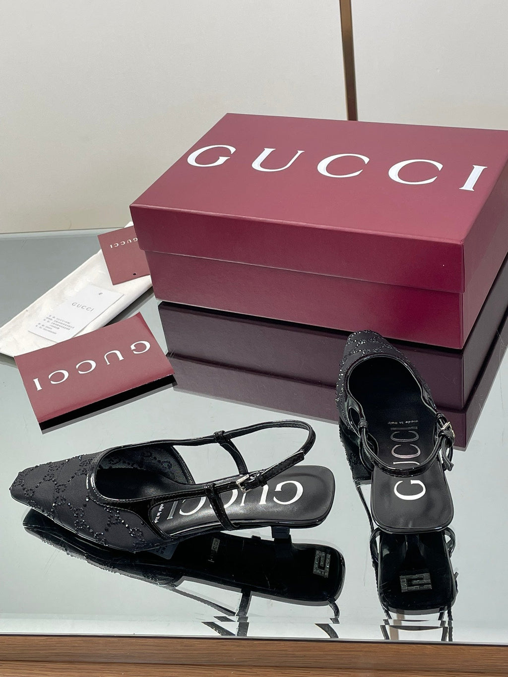 Gucci Cosmogonie GG Crystal Slingback Sandals – 2025 Early Autumn Collection