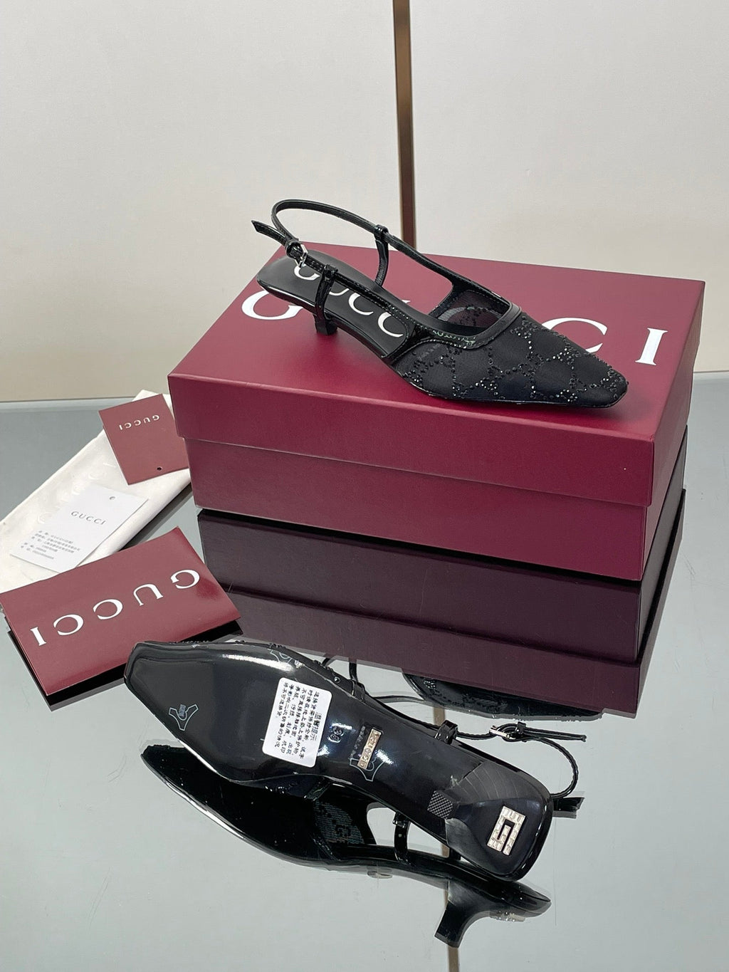 Gucci Cosmogonie GG Crystal Slingback Sandals – 2025 Early Autumn Collection