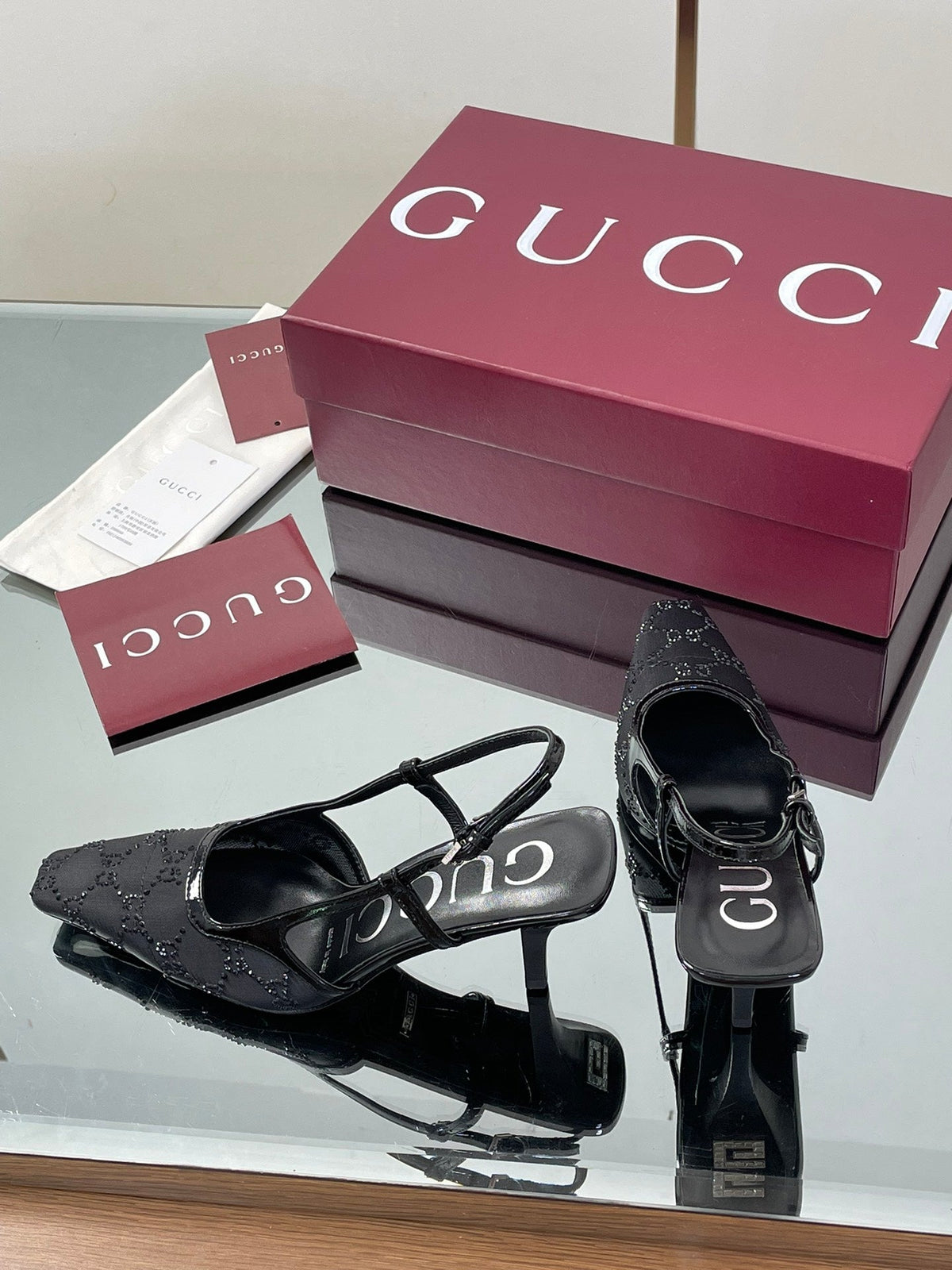 Gucci Cosmogonie GG Crystal Slingback Sandals – 2025 Early Autumn Collection