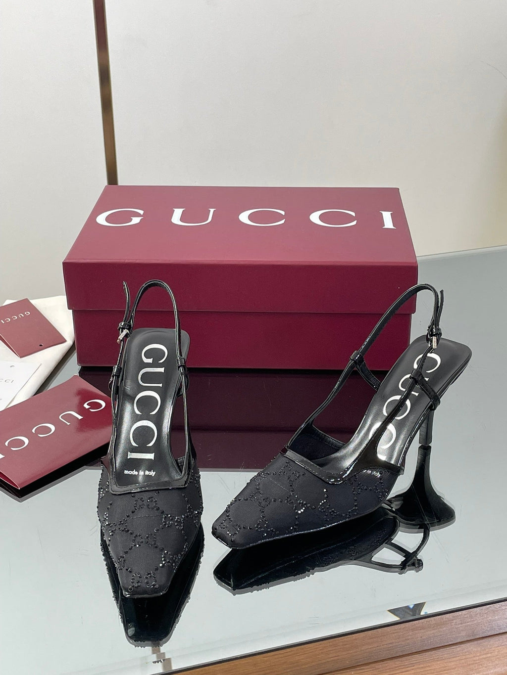 Gucci Cosmogonie GG Crystal Slingback Sandals – 2025 Early Autumn Collection