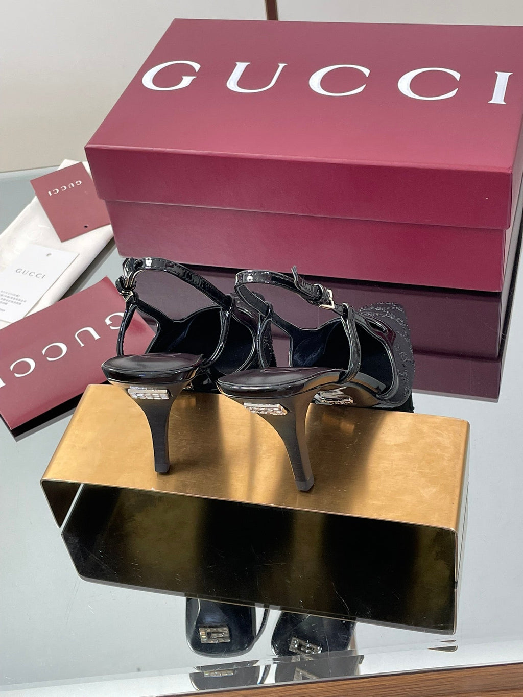 Gucci Cosmogonie GG Crystal Slingback Sandals – 2025 Early Autumn Collection
