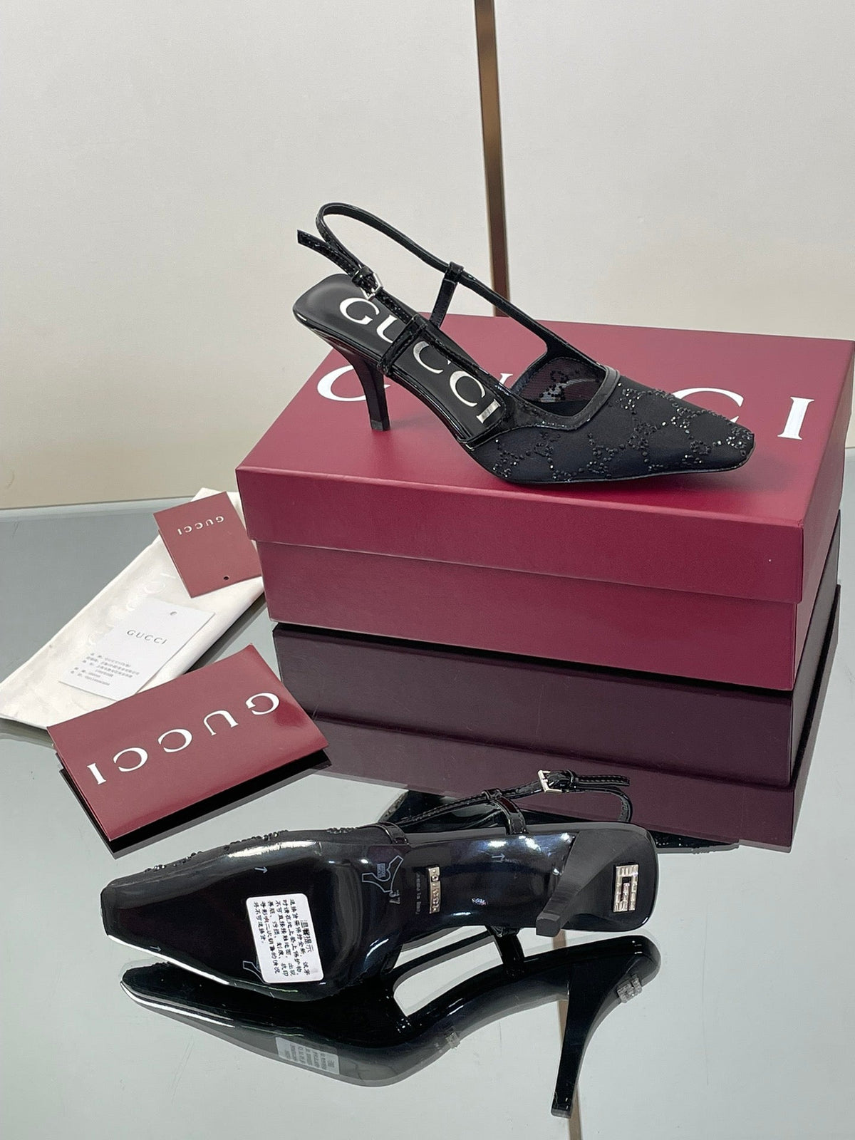 Gucci Cosmogonie GG Crystal Slingback Sandals – 2025 Early Autumn Collection