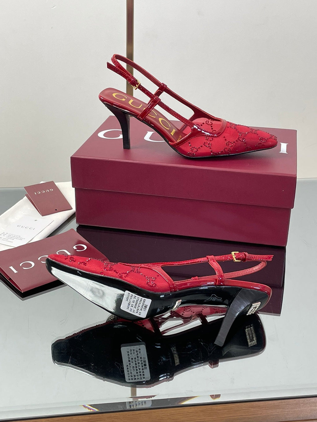 Gucci Cosmogonie GG Crystal Slingback Sandals – 2025 Early Autumn Collection