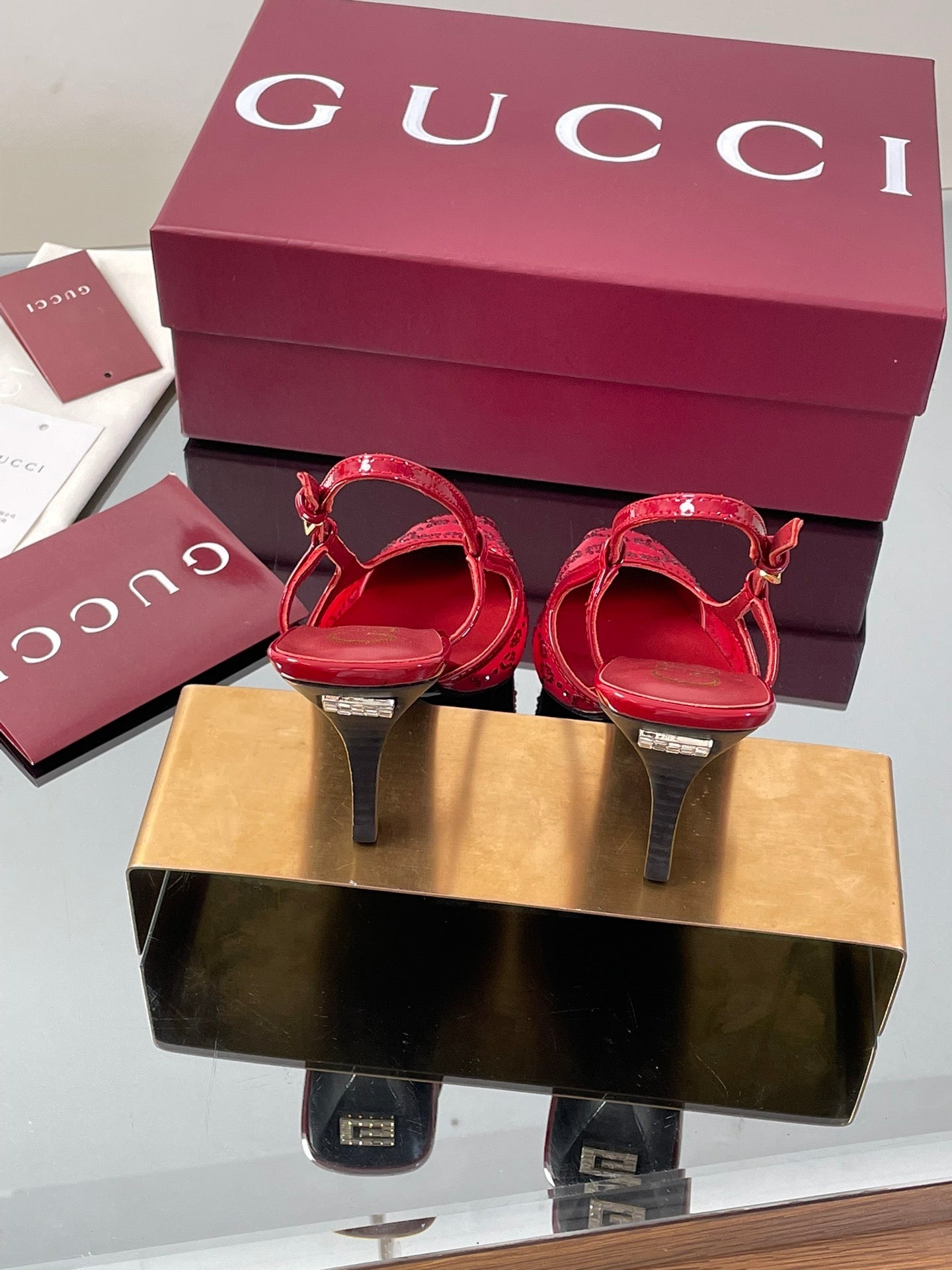 Gucci Cosmogonie GG Crystal Slingback Sandals – 2025 Early Autumn Collection