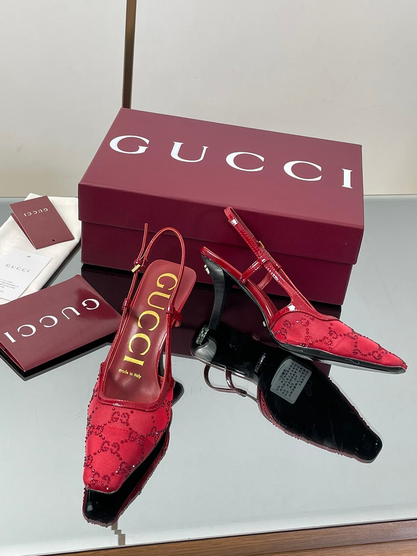 Gucci Cosmogonie GG Crystal Slingback Sandals – 2025 Early Autumn Collection