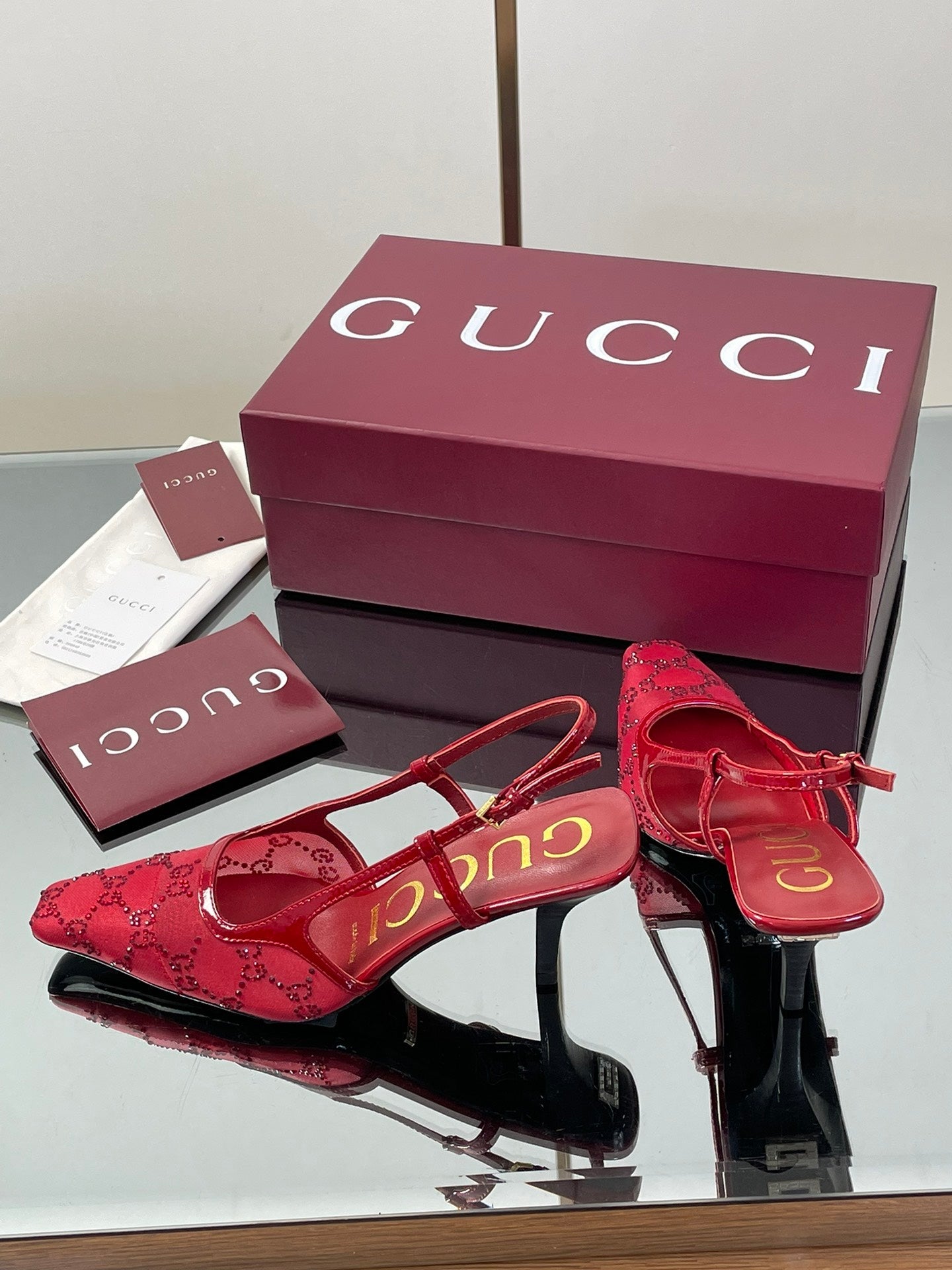 Gucci Cosmogonie GG Crystal Slingback Sandals – 2025 Early Autumn Collection
