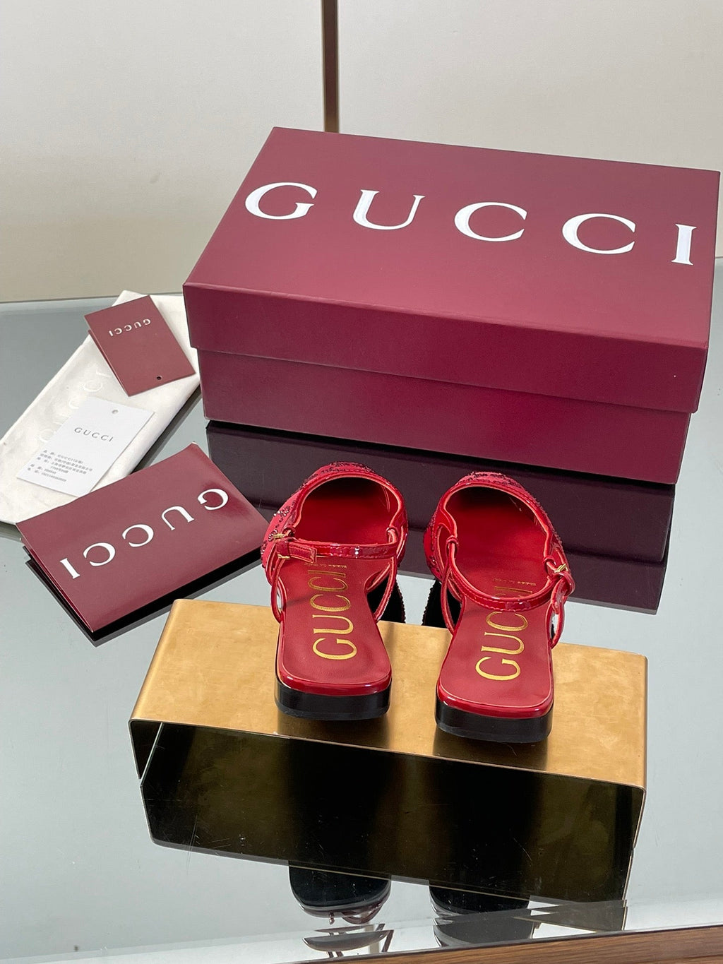 Gucci Cosmogonie GG Crystal Slingback Sandals – 2025 Early Autumn Collection