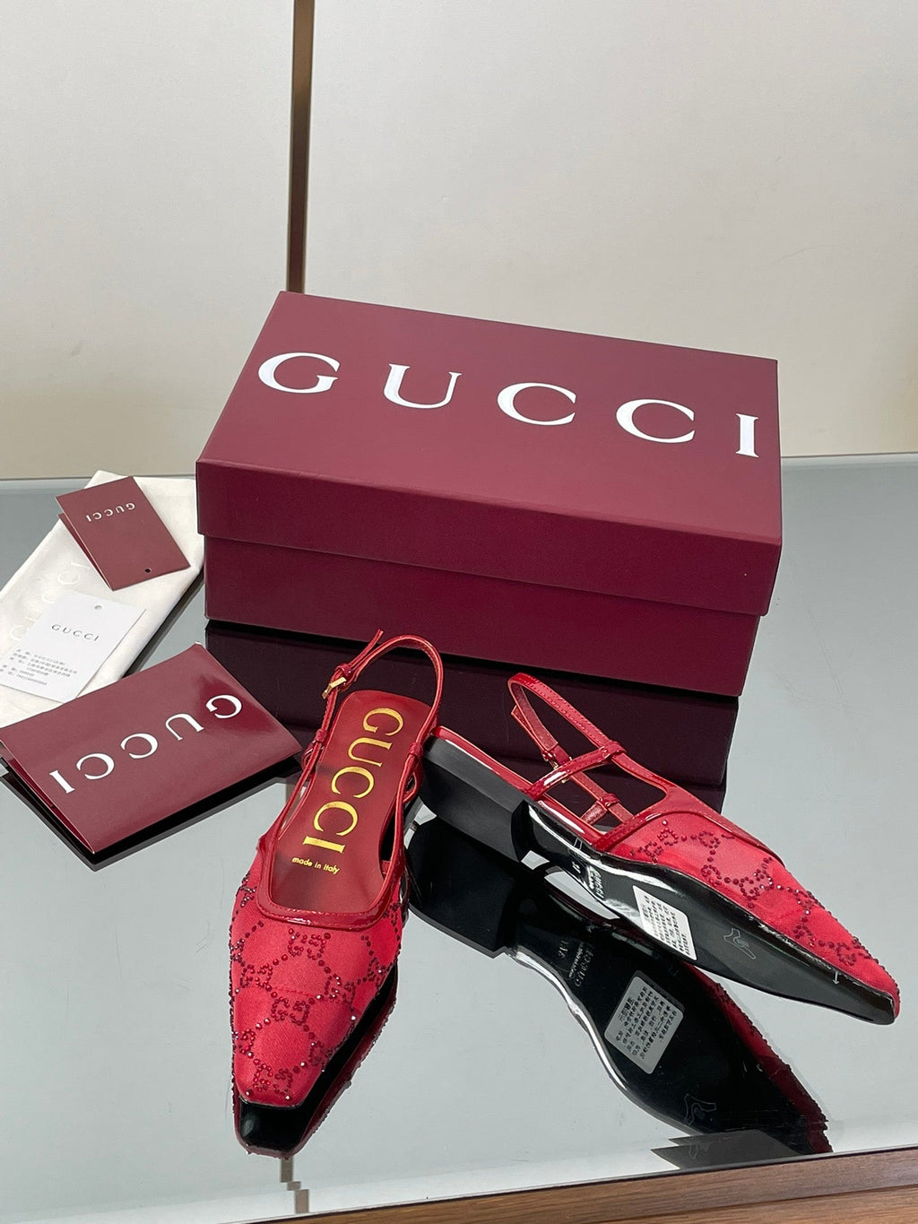 Gucci Cosmogonie GG Crystal Slingback Sandals – 2025 Early Autumn Collection