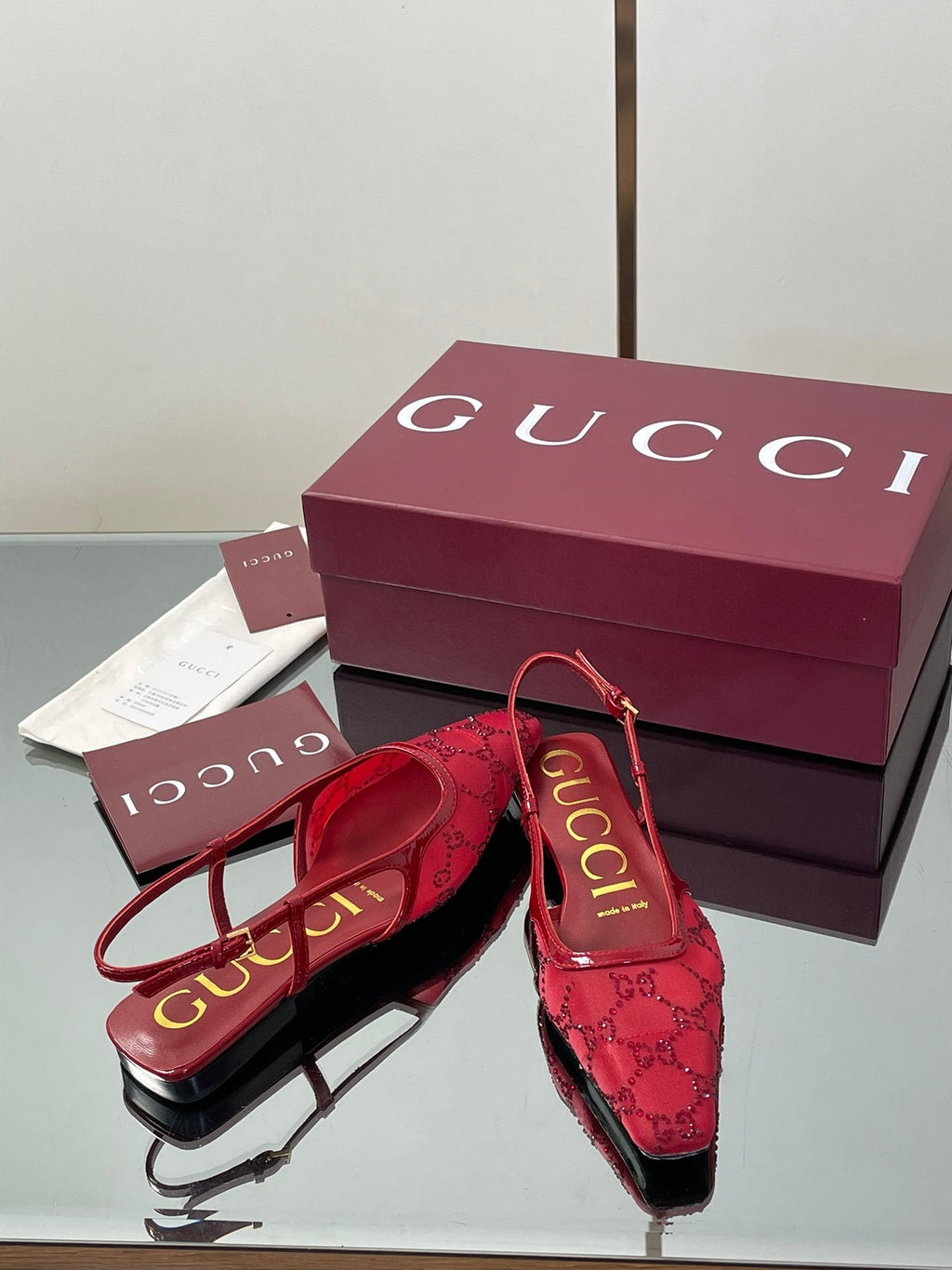 Gucci Cosmogonie GG Crystal Slingback Sandals – 2025 Early Autumn Collection