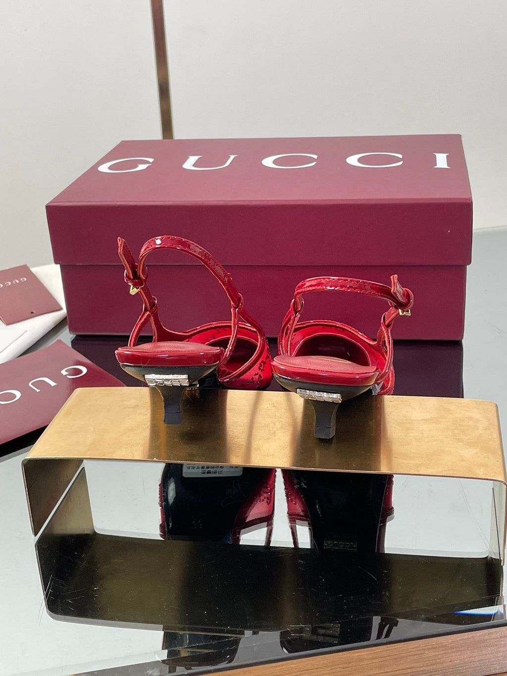 Gucci Cosmogonie GG Crystal Slingback Sandals – 2025 Early Autumn Collection