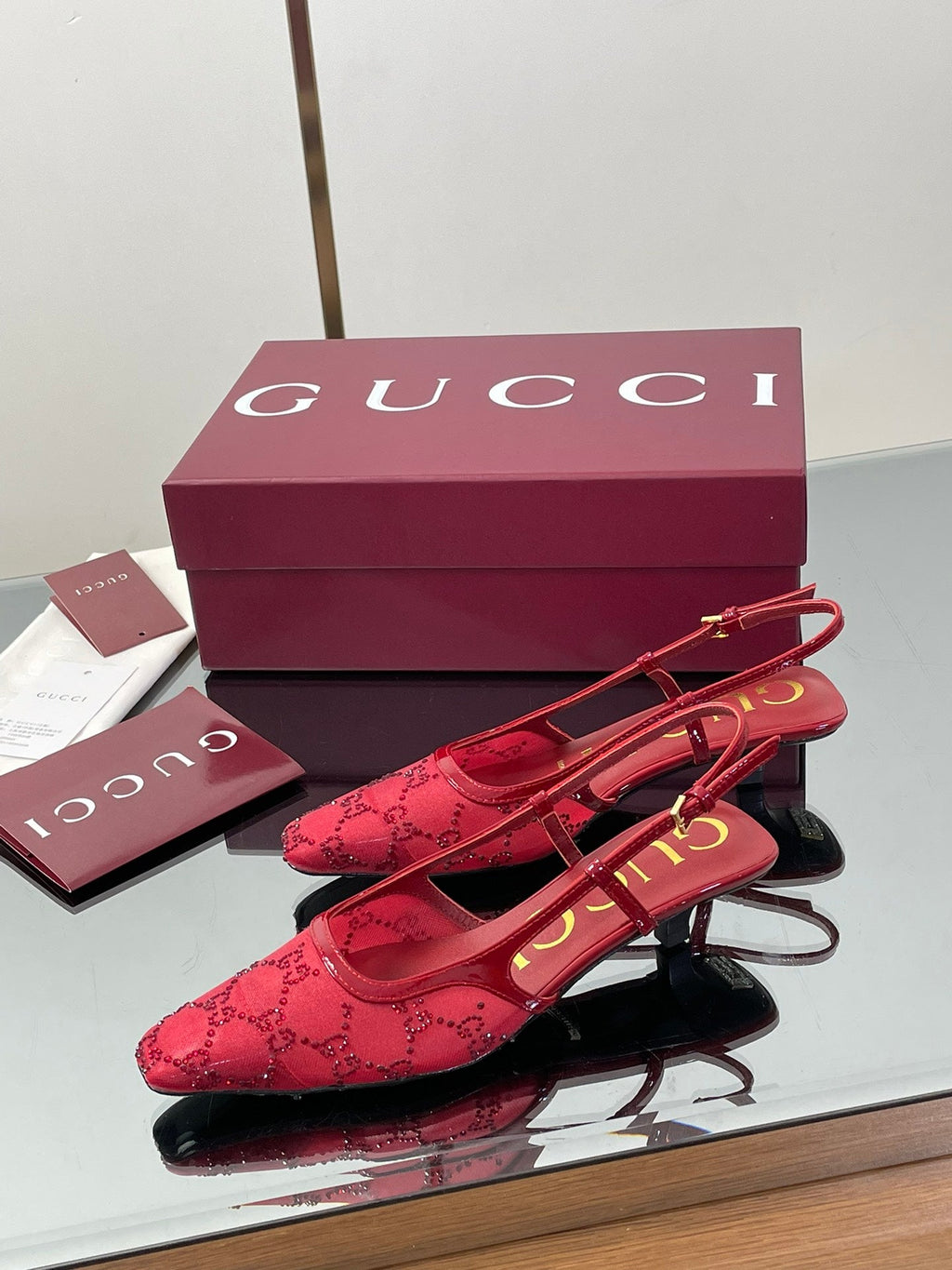 Gucci Cosmogonie GG Crystal Slingback Sandals – 2025 Early Autumn Collection