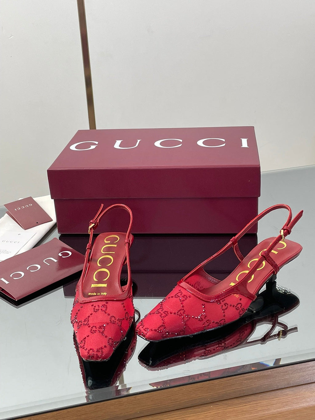 Gucci Cosmogonie GG Crystal Slingback Sandals – 2025 Early Autumn Collection