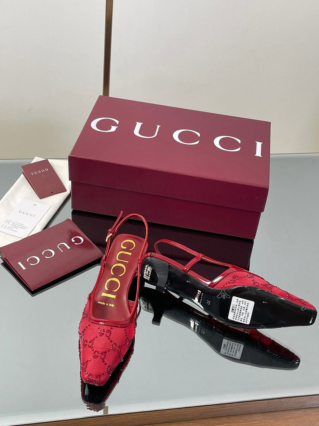 Gucci Cosmogonie GG Crystal Slingback Sandals – 2025 Early Autumn Collection