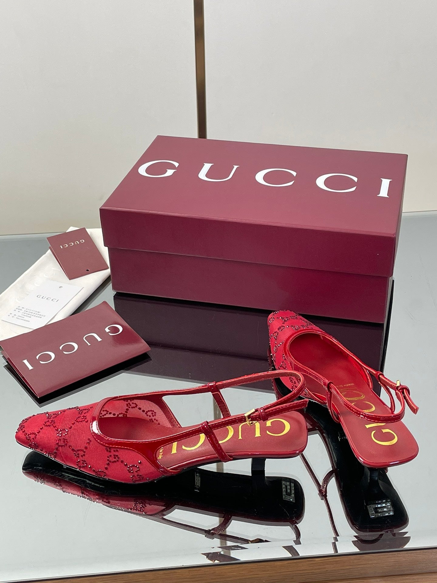 Gucci Cosmogonie GG Crystal Slingback Sandals – 2025 Early Autumn Collection