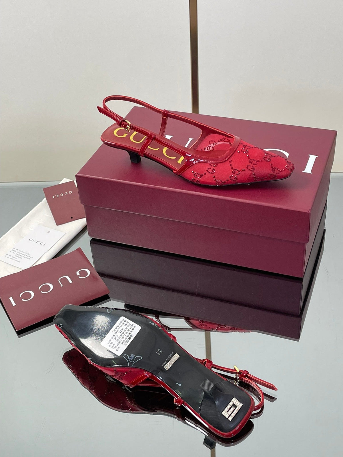 Gucci Cosmogonie GG Crystal Slingback Sandals – 2025 Early Autumn Collection