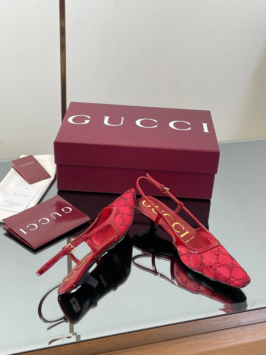 Gucci Cosmogonie GG Crystal Slingback Sandals – 2025 Early Autumn Collection