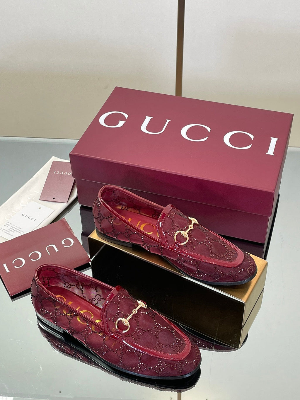 Gucci Patent Leather GG Crystal Loafers – FW25