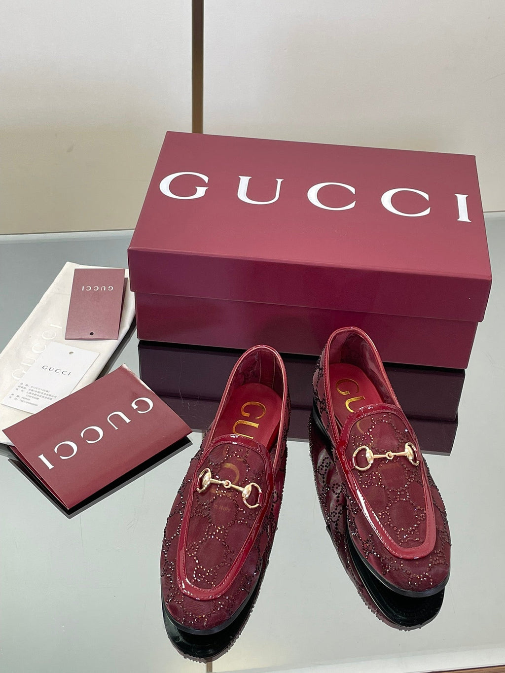 Gucci Patent Leather GG Crystal Loafers – FW25