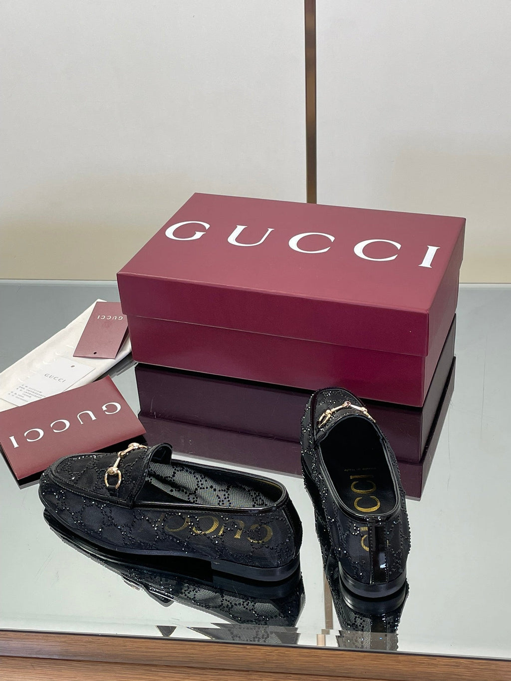 Gucci Patent Leather GG Crystal Loafers – FW25