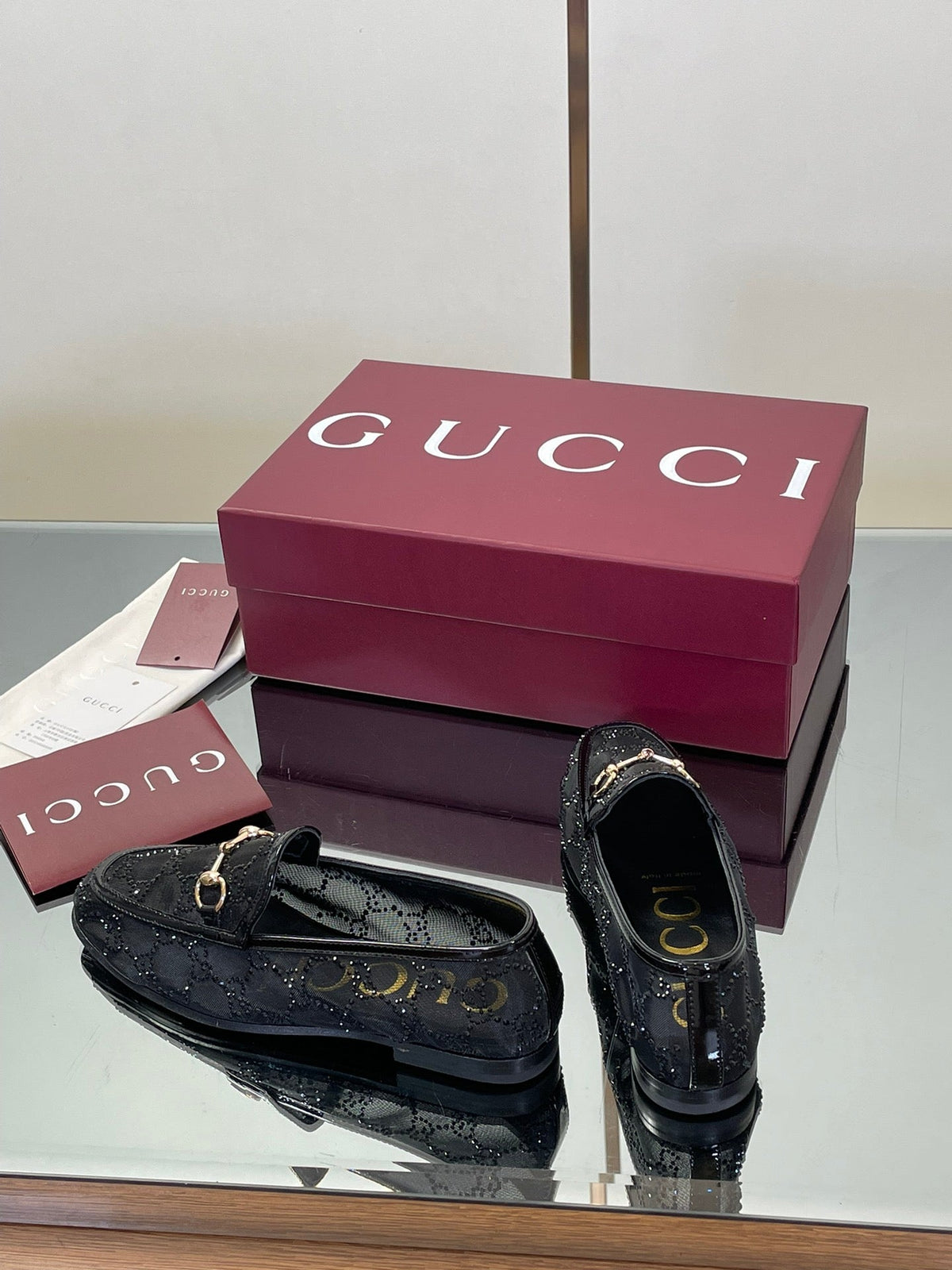 Gucci Patent Leather GG Crystal Loafers – FW25