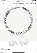 Louis Vuitton Monogram Silver Cuban Chain Necklace – 2019 Spring/Summer Collection