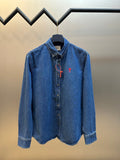 Ami Paris Denim Shirt Jacket with Ami De Coeur Patch