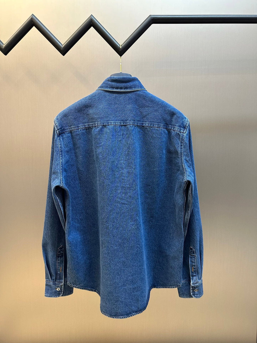 Ami Paris Denim Shirt Jacket with Ami De Coeur Patch