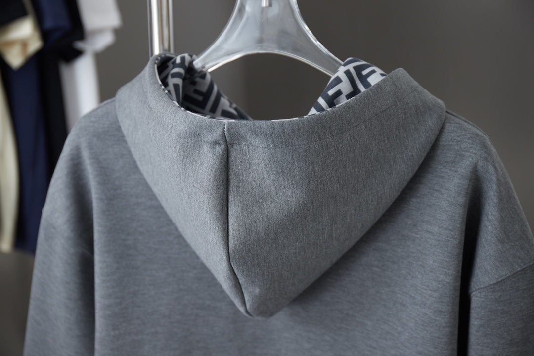 Fendi FF Logo Embroidered Hooded Sweatshirt – 25FW