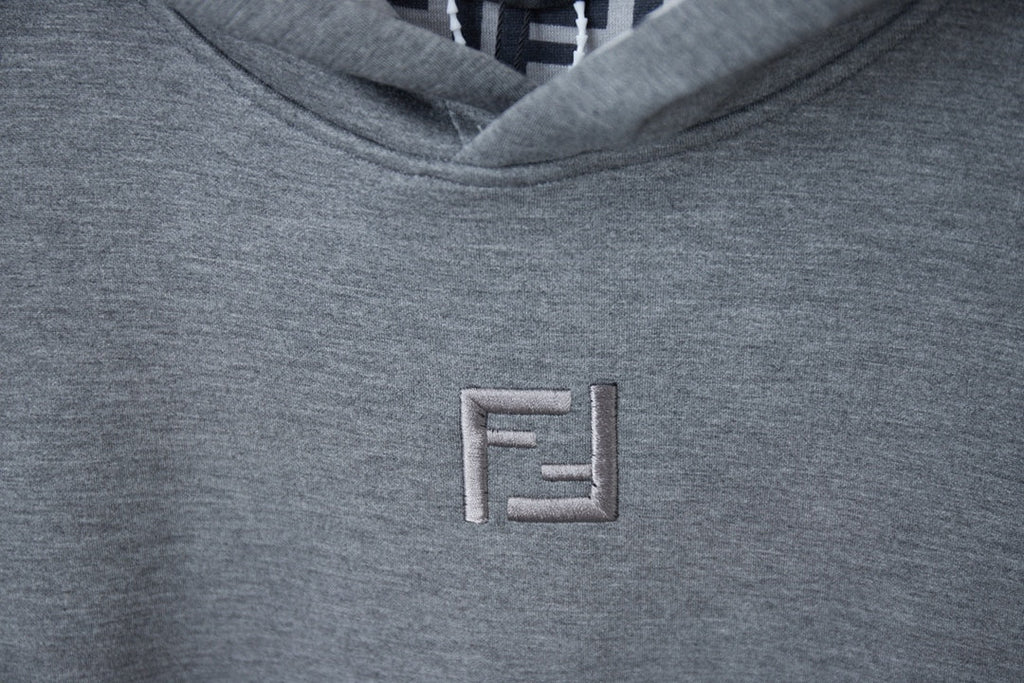Fendi FF Logo Embroidered Hooded Sweatshirt – 25FW
