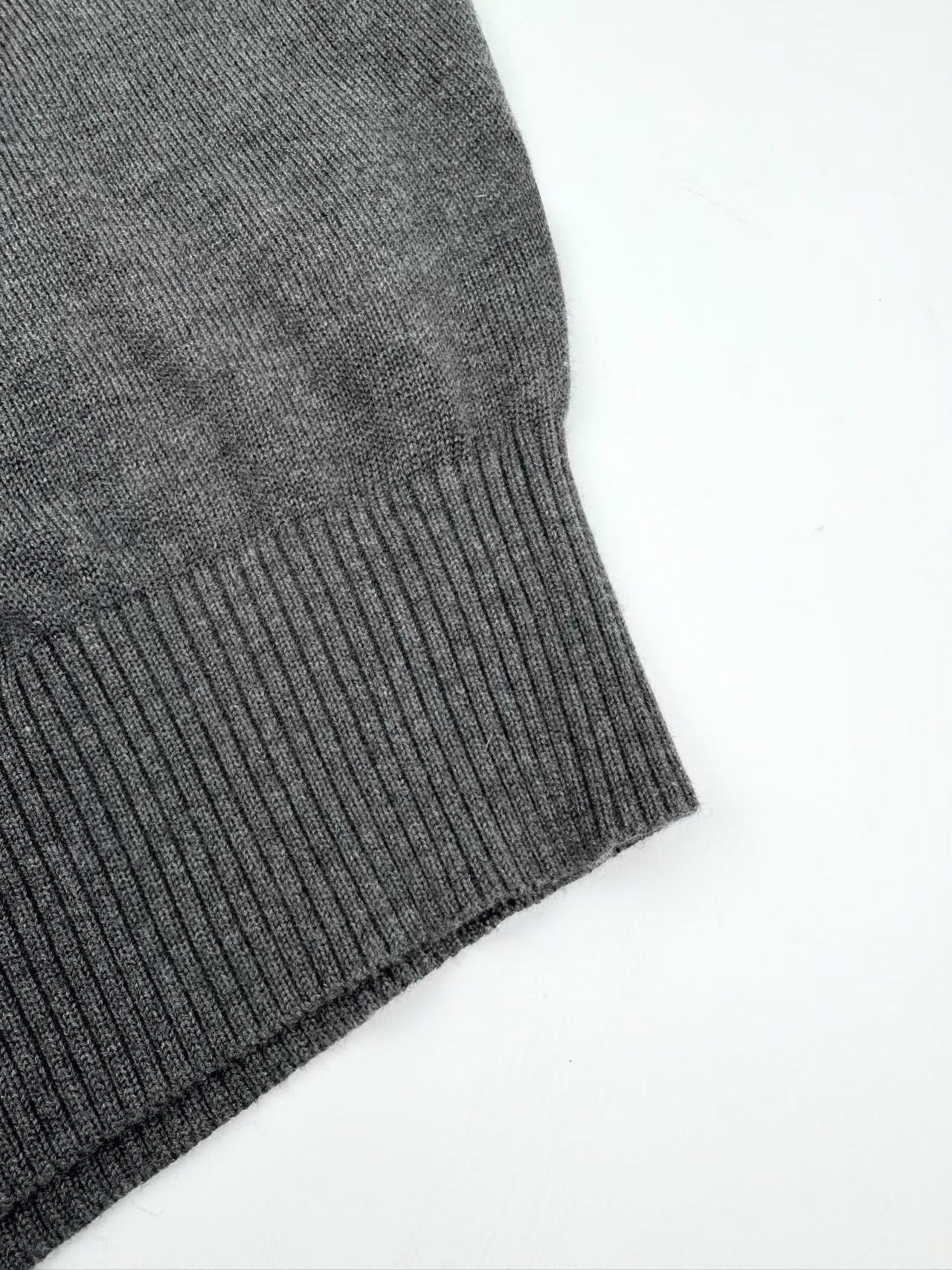 Ami Paris Heart Embroidery Merino Wool Sweater