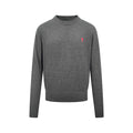 Ami Paris Heart Embroidery Merino Wool Sweater