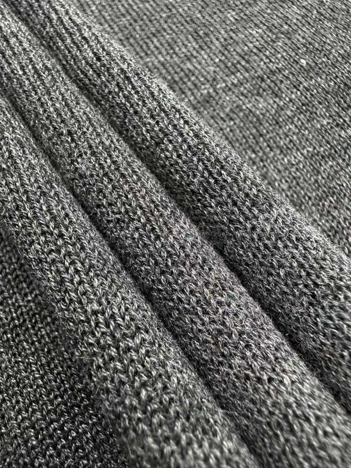 Ami Paris Heart Embroidery Merino Wool Sweater