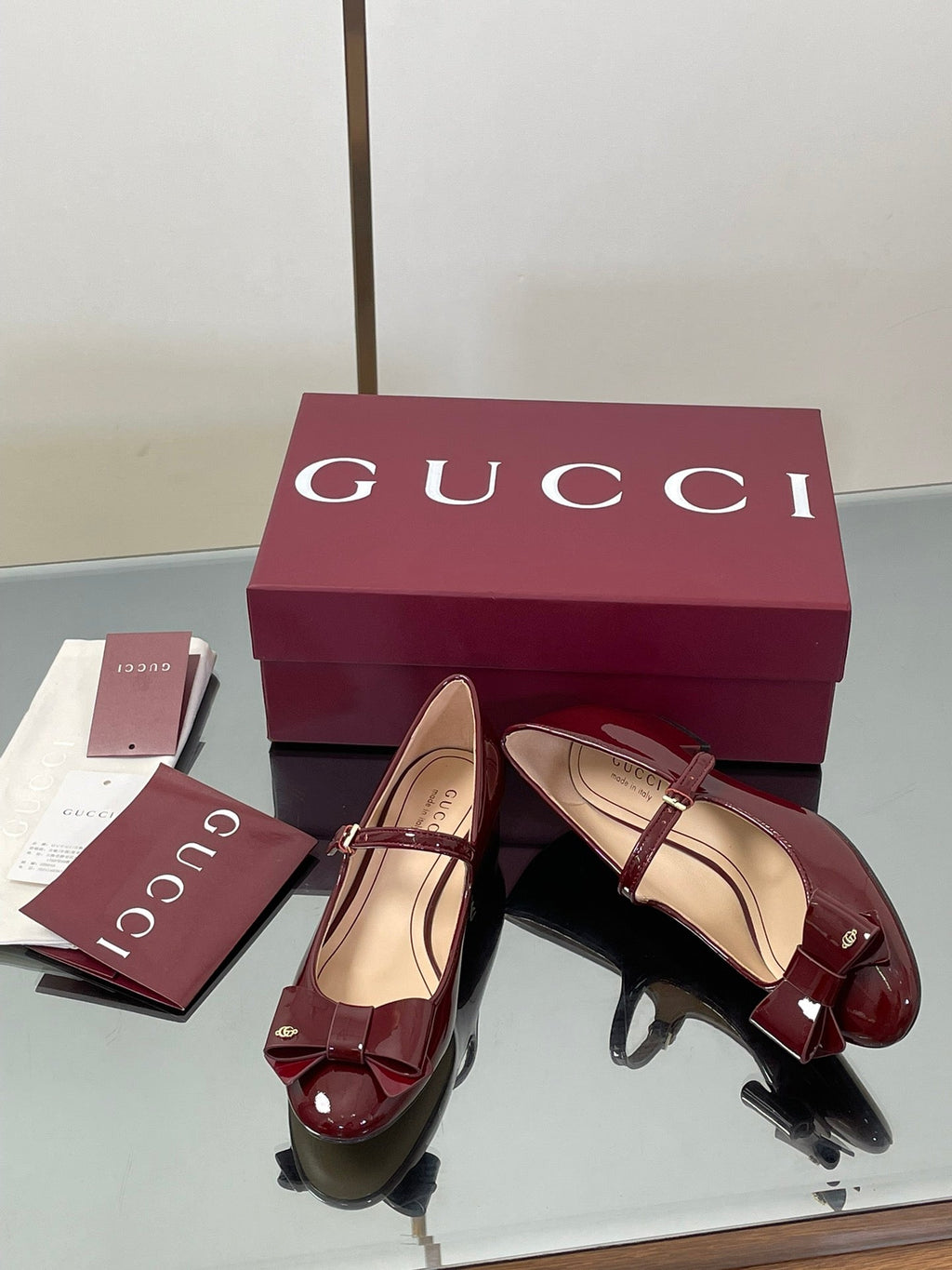 Gucci Bow Detail Mary Jane Ballerina Flats – 2025 Early Autumn Collection