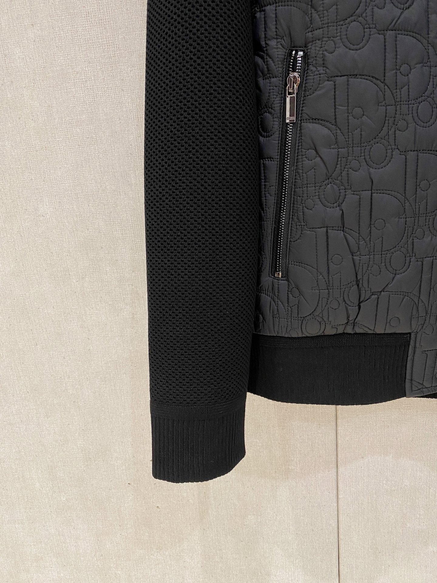 Dior Knit Patchwork Hooded Puffer Jacket – 2025SS