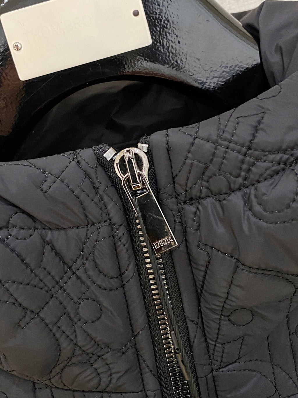 Dior Knit Patchwork Hooded Puffer Jacket – 2025SS