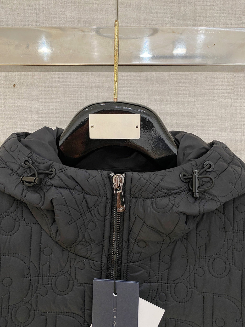 Dior Knit Patchwork Hooded Puffer Jacket – 2025SS