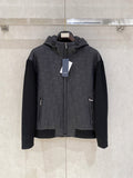 Dior Knit Patchwork Hooded Puffer Jacket – 2025SS