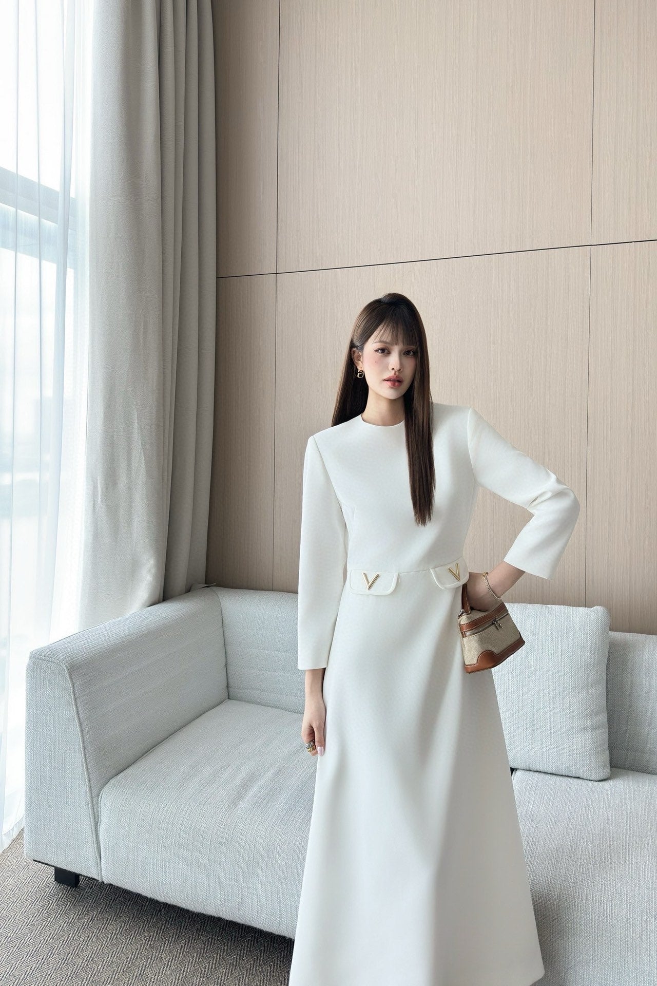 Valentino Acetate Pocket Maxi Dress – 2025 New Arrival