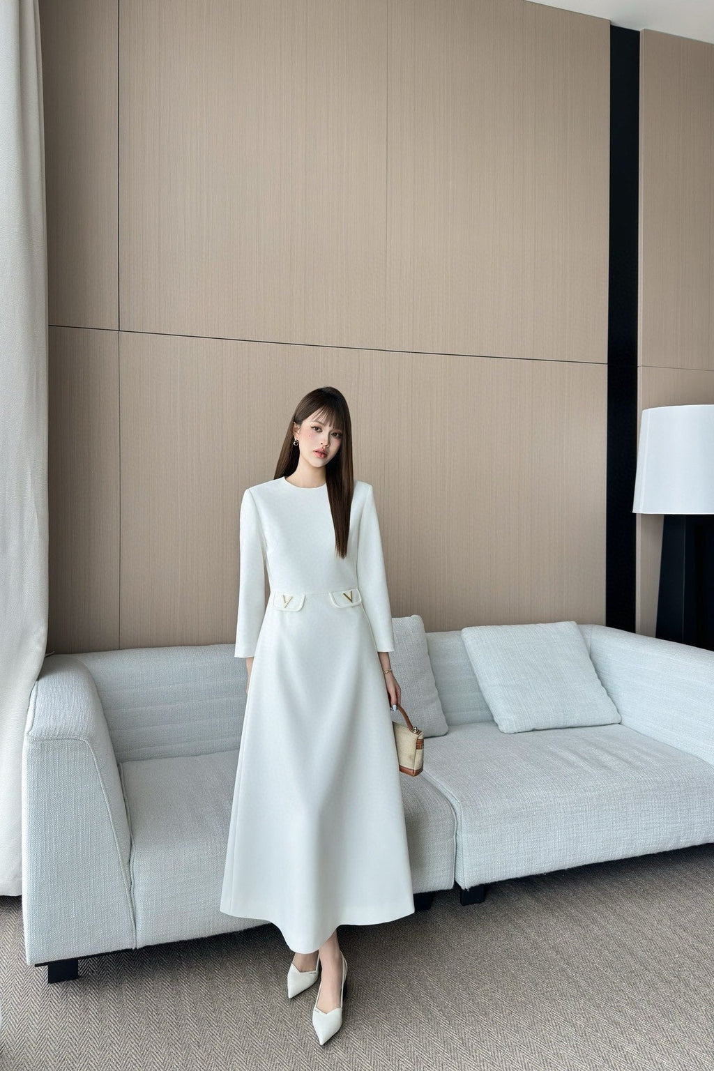 Valentino Acetate Pocket Maxi Dress – 2025 New Arrival