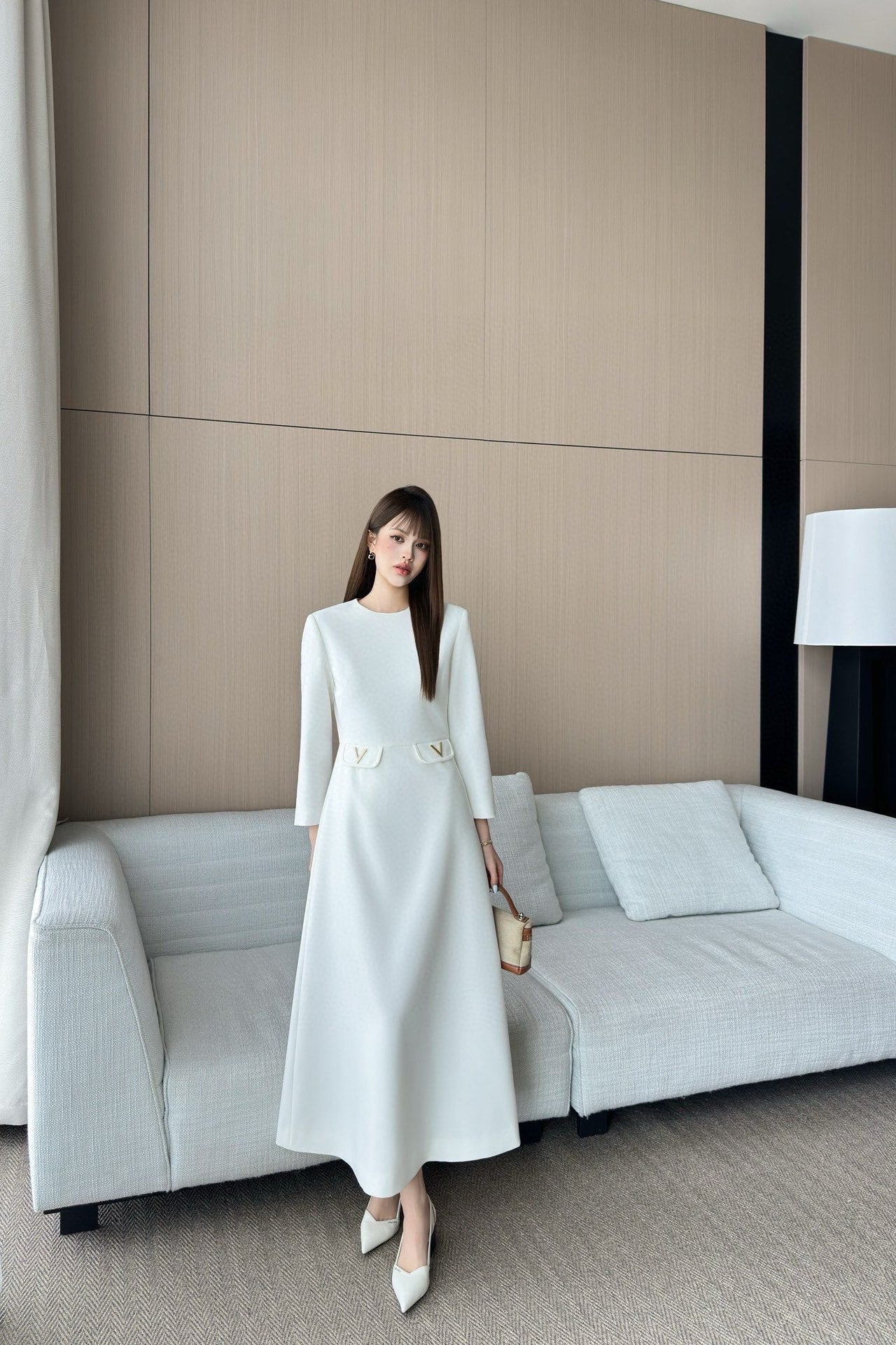 Valentino Acetate Pocket Maxi Dress – 2025 New Arrival