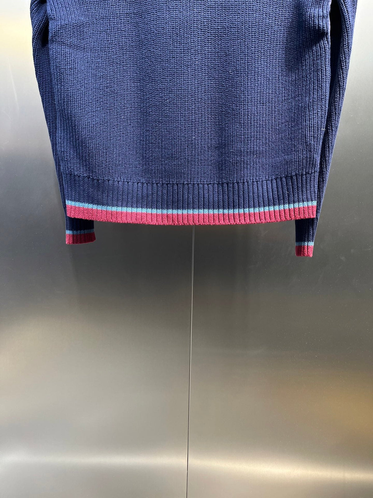 Moncler Knitted Patchwork Stand-Collar Jacket