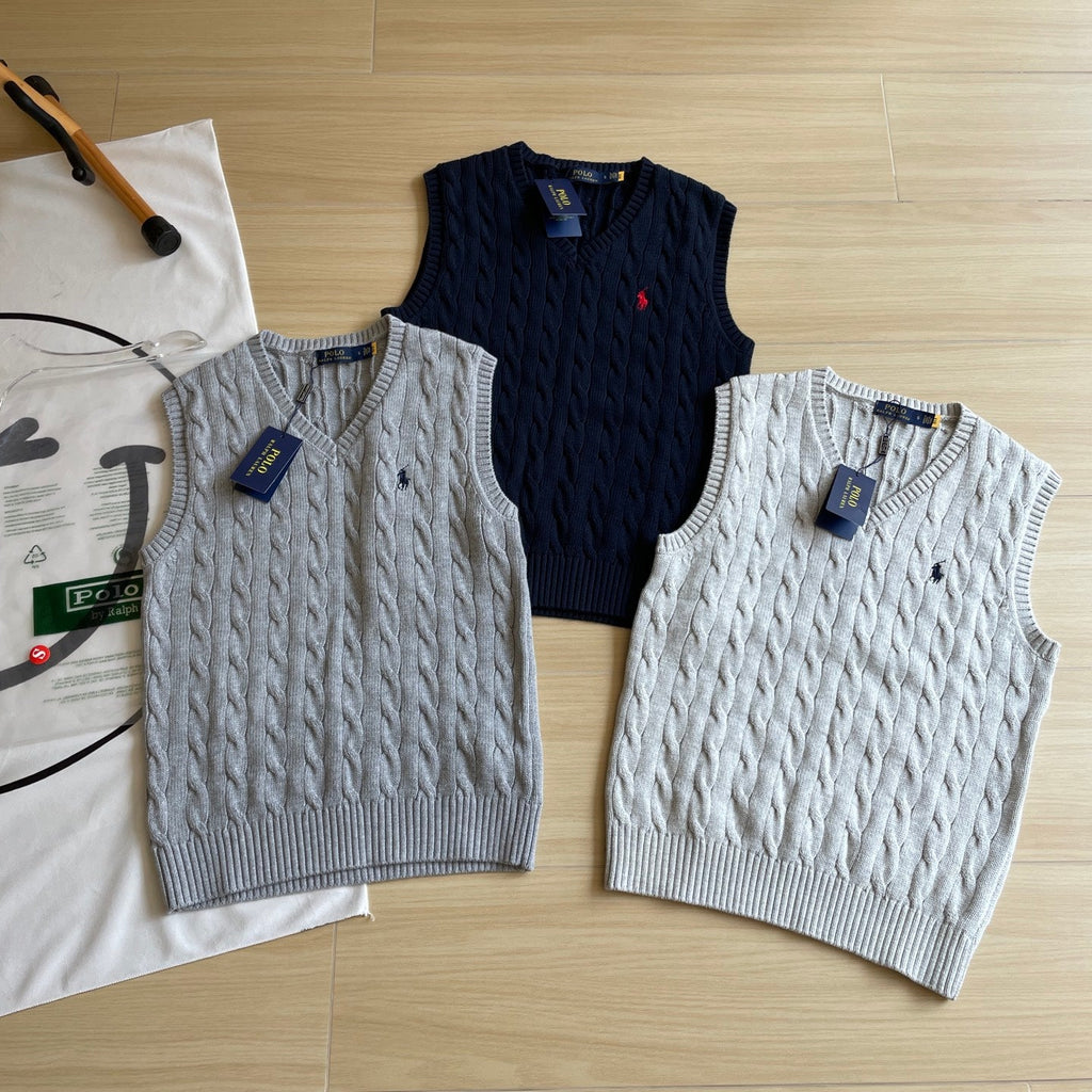 Ralph Lauren V-Neck Cable Knit Vest