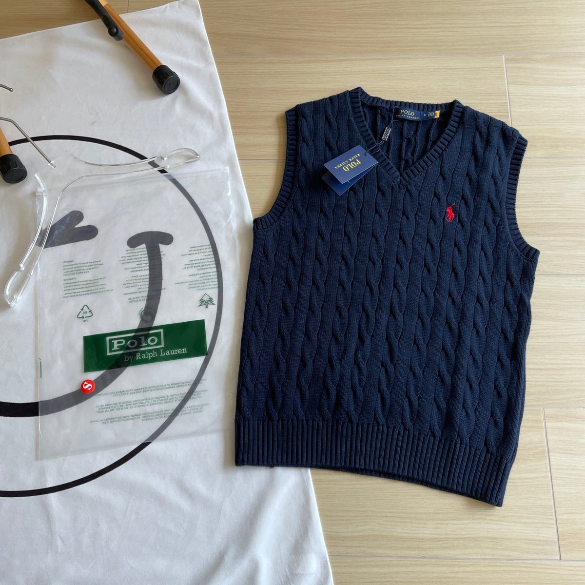 Ralph Lauren V-Neck Cable Knit Vest